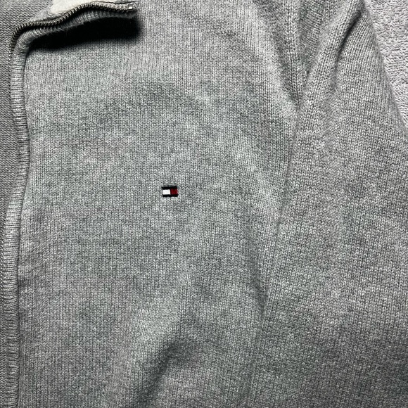Tommy Hilfiger Grey Zip Up Sweater - Picture 5 of 6